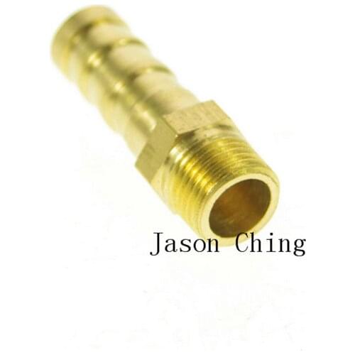 5pcs 1/8" BSPP Connection Male-8mm barbed Hose Brass Adapter Coupler Connector