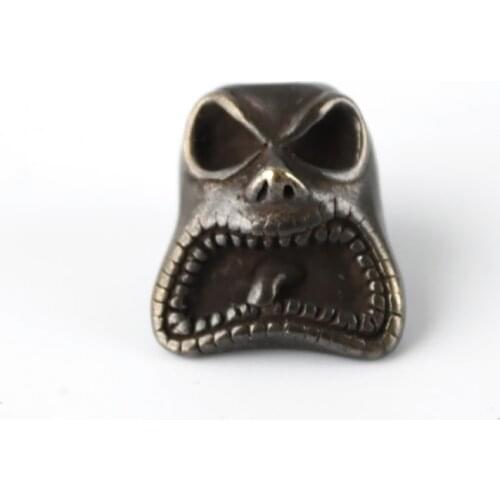 EDC Tools Brass Exaggeration Face Lanyard Bead Paracord Brass Knife Beads Knife Keychain Tool Pendant