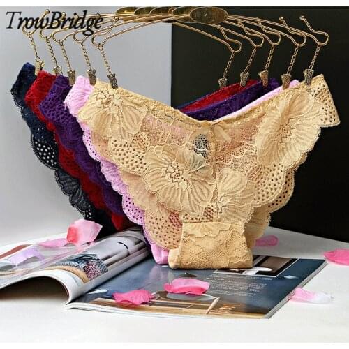 TrowBridge Hot Sale Womens Panties S-XL Lace Underwear Transparent Sexy Lingerie Sweet Girls Briefs Soft Comfortable Underpants
