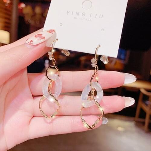 XIYANIKE Gold Color Round Drop Earrings 2021 Trend Geometric Alloy Earrings For Women New Party Fashion Jewelry Oorbellen Gift