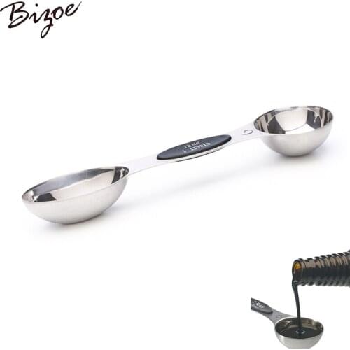 Magnetic Measuring Spoons Stainless Steel set of 5 for Measuring dry and Liquid Ingredient for Home and Kitchen Scale