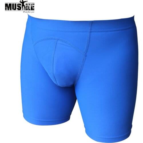 MUSCLE ALIVE Mens Compression BaseLayer Shorts Bodybuilding Leggings Clothing Active Fitness Workout Shorts Slim Fit