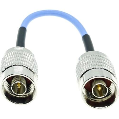 N type male to N male plug connector RG402 RG-402 Semi Flexible Coaxial Cable 50ohm Blue