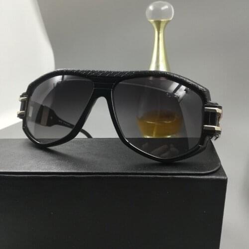 NEW brand oversized frame classic vintage snake skin Sun glasses Goggles Clear Gradient Grey Lens Men Sunglasses Oversize Luxury