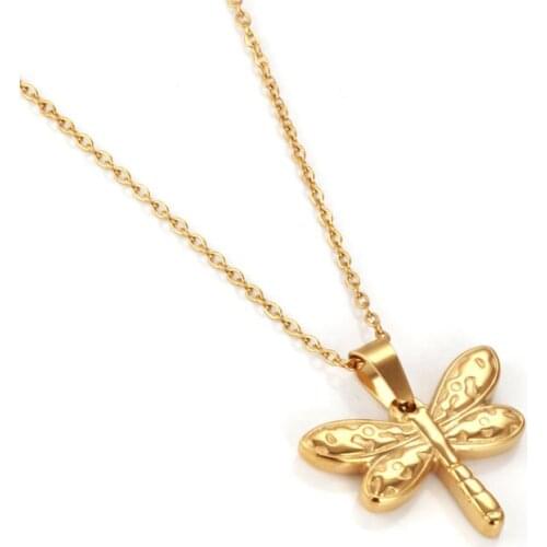 Insect Necklace Women Jewelry Summer Accessories Stainless Steel Necklace 2020 Choker Chain Necklace Fashion Jewelry