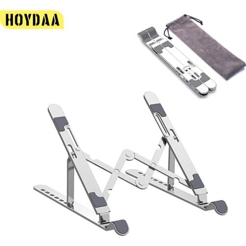 Portable Laptop Stand Aluminium Foldable Notebook Holder Tablet Stand Base Support For Macbook Pro Adjustable Bracket