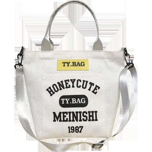 Casual Shoulder Bag Cotton Foldable Shopping Women Eco ReusableB Shopper Bags Women Canvas Ladies Casual Shoulder Bag