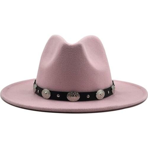 Classics British Solid Color Fedora Hat Lager Side Women And Men Autumn And Winter Wool Felt Casual Panama Jazz Fedora Caps