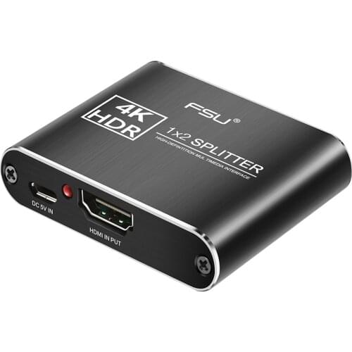 Compatible with HDMI Splitter Full HD 4K Video converter HDMI Switch 1 in 2 Out Amplifier Dual Display For HDTV DVD PS3 Xbox