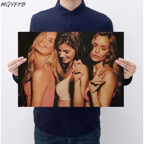 Super Model Kraft Paper Poster Home Room Decoration Painting Core 50.5x35cm
