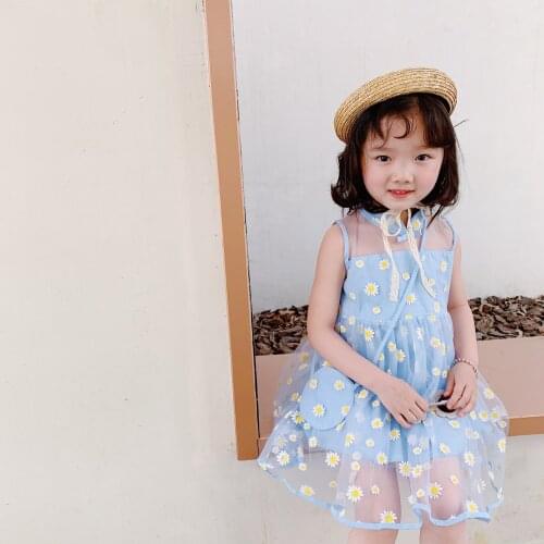 Tonytaobaby The New Round The Full Print Gauze Dress Girls Childrens Clothing Baby Girl Clothes