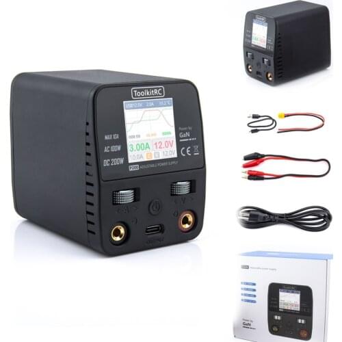 IN Stock New ToolkitRC P200 200W 10A High Power Charger Adapter AC100W Mini Desktop Power Supply USB Output