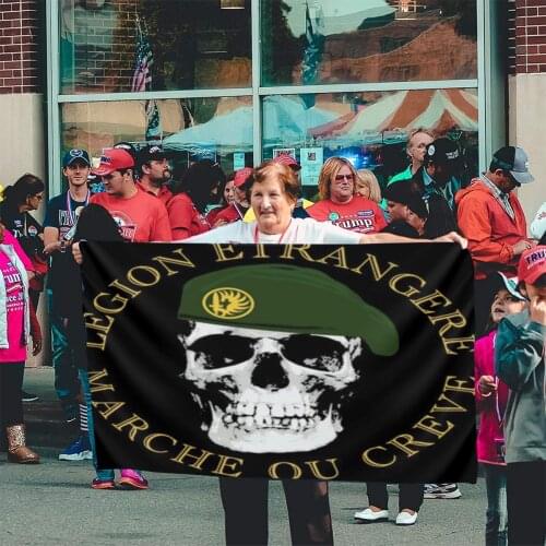 Foreign Legion 570 Flag Banner Home Outdoor Gift Party Flag With Skull Iraq Ussr Flag