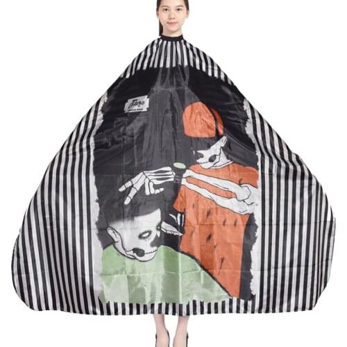 Hairdresser Cape Cutting Hair Anti-static Salon Shawl Adjustable Black Hair Cloak Dress Cloth Professional Long Black Cape