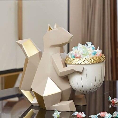 Storage ornaments Creative decoration of little squirrel statue Creative decoration of little squirrel statue