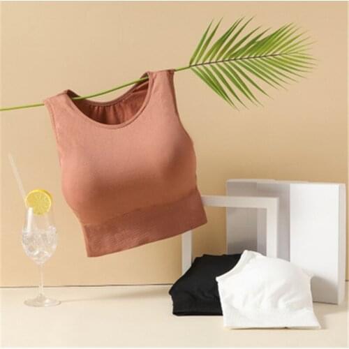 Women Seamless Bra Push Up Vest Bralette Sports Bra Comfortable Non-Adjusted Strap Solid Underwear Female Lingerie Free Shipping