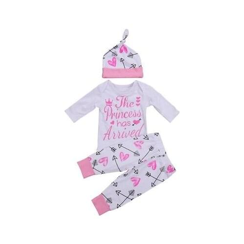 4PCS Newborn Infant Confortable Soft Baby Girls Clothes Playsuit Pants Bodysuit Outfit Set