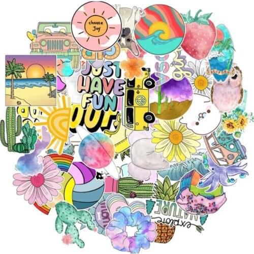 50 Pcs Pack Cartoon Girl Stickers Things Kawaii Water Bottles Skateboard Luggage Refrigerator Decals Laptop Graffiti Sticker