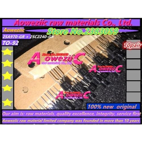 Aoweziic 100% new original 2SA970-GR 2SC2240-GR 2SA970 2SC2240 A970 C2240 TO-92 GR audio low noise triode (1/pair)