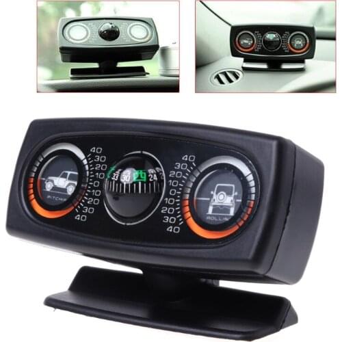 Fashion New Hot 1 Pc 3 In 1 Auto Car Compass Inclinometer Angle Slope Level Meter Finder Gradient Balancer Decoration