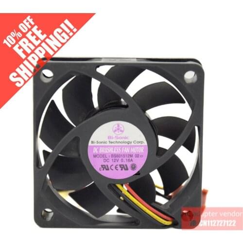 BI-SONIC BS601512M 6015 12V 0.16A 6CM 3 wire cooling fan