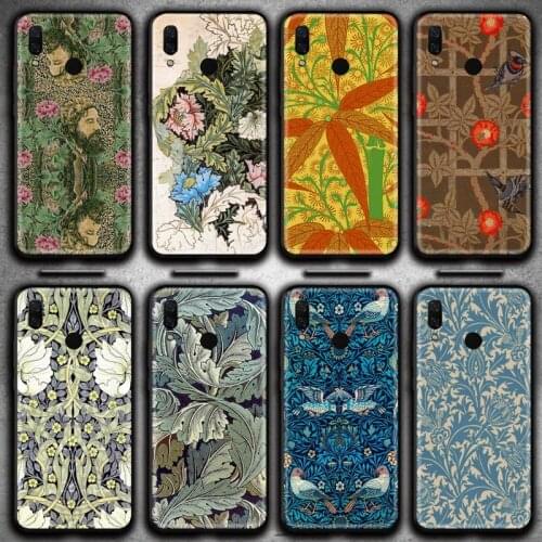 William Morris Art Pattern Phone Case for Huawei Y6P Y8S Y8P Y5II Y5 Y6 2019 P Smart Prime Pro