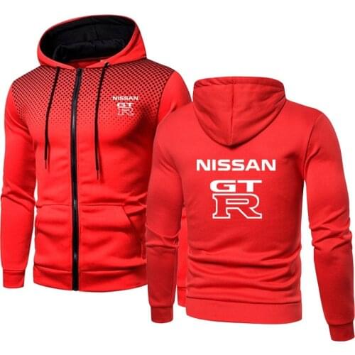 Spring Autumn Fashion Mens Jacket GTR Car Logo printing Dots Sports jacket Cotton casual High Quality Men Clothing