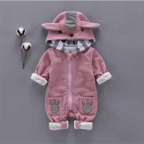Baby Romper Fleece 2018 Baby Clothing Long Sleeve Winter Newborn Baby Clothes Boy Girls Rompers Cartoon Jumpsuit Baby Costumes