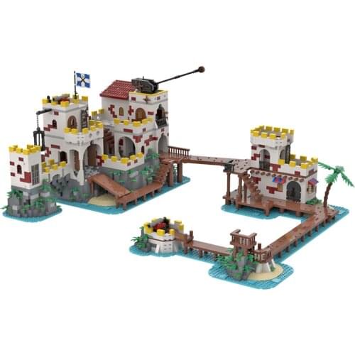 5273+Pcs Pirate Series MOC-52895 The Imperial Whitegate - Trading Post Tribute Building Block Model DIY Assembly Bricks Kit Toy