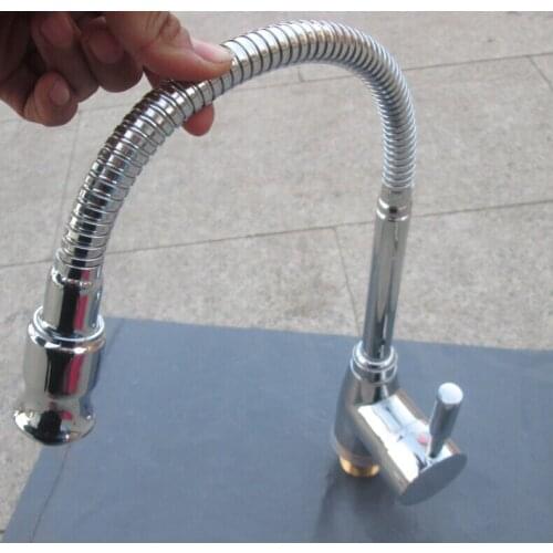 Kitchen hot and cold faucet stainless steel pots faucet universal rotating faucet kitchen sink faucet