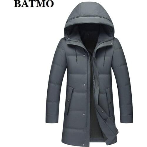 BATMO winter 90% white duck down hooded jackets men,mens winter hooded jakcets,warm coat,plus-size M-3XL 808