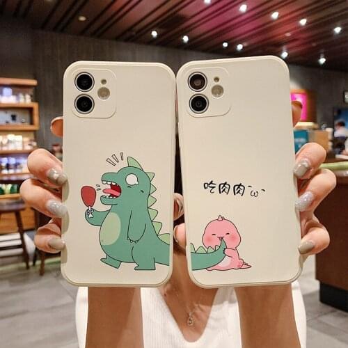 The new dinosaur is suitable for Apple 12 mobile phone case 11 silicone 12 ProMax couple iPhoneXR protective cover