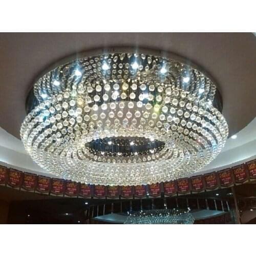Oval living room crystal lamp restaurant bedroom lamp LED ceiling bar aisle rectangular porch engineering lamps led lighting