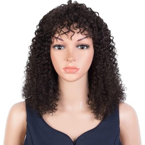 Trueme Curly Bob Human Hair Wigs With Bangs Remy Brazilian Jerry Curl Bob Hairstyle Wig Omber Burgundy Color Human Hair Full Wig