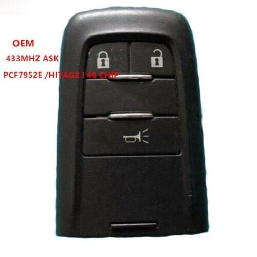 KEYECU OEM Remote Key 2+1 Button ASK 433MHz PCF7952E /HITAG2 FOB for SAAB 9-4x 2011