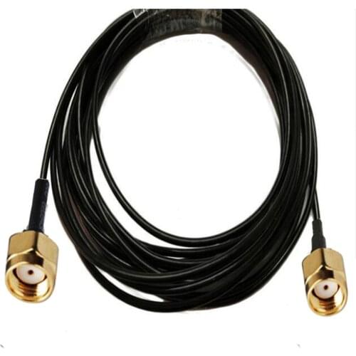 RP-SMA Male to RP-SMA Male Connector RG174 RF Jumper Extension Pigtail WIFI Cable 50ohm 1/2/3/5/10/15/20m