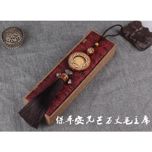 TOP COOL gift Pocket car wall mascot efficacious fortune Mascot Money Drawing FENG SHUI lucky China Chairman Mao carving Pendant