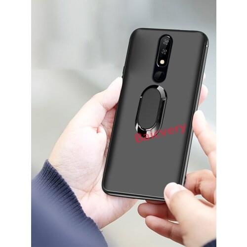 Ultra Thin Finger Magnetic Ring Matte Case for Multilaser MS80 Matte Black Silicone TPU Cover for Multilaser MS80