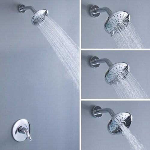 Embedded Wall Shower Set Bathroom Shower Faucet Mixer Pressurized Bidet Spray Nozzle Concealed Shower System