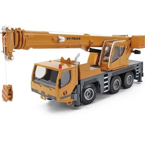 High quality 1:50 wheel heavy duty crane alloy model,simulation metal sliding engineering toy car,educational gift,free shipping
