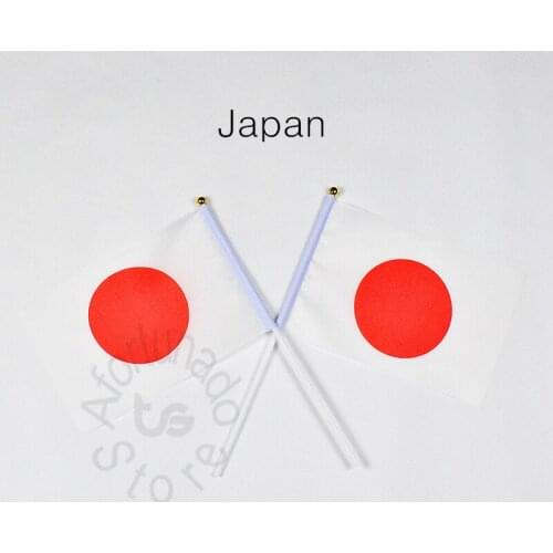 Japan 14*21 cm 10pieces flag Hand waving Flag National Flag for meet,Parade,party.Hanging,decoration