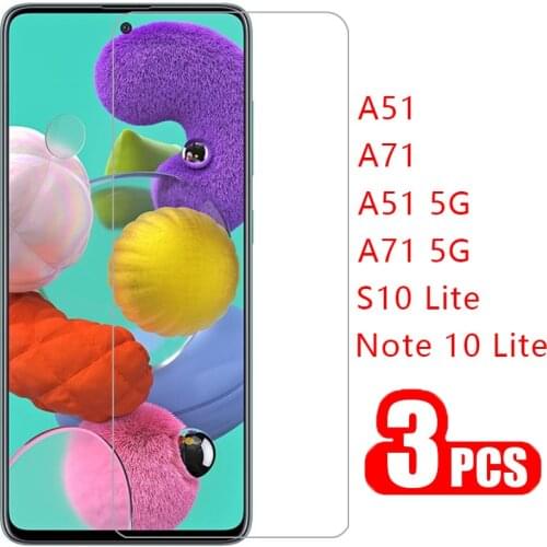 3pcs protective glass for samsung a51 a71 5g s10 light note 10 lite screen protector tempered glas on samsun galaxy a 51 71 film