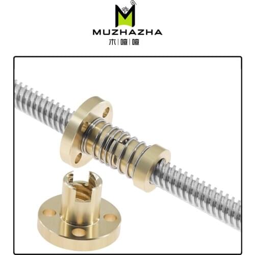 T8 Anti Backlash Spring Loaded Nut Elimination Gap Nut for 8mm Acme Threaded Rod Lead Screws DIY CNC 3D Printer Parts