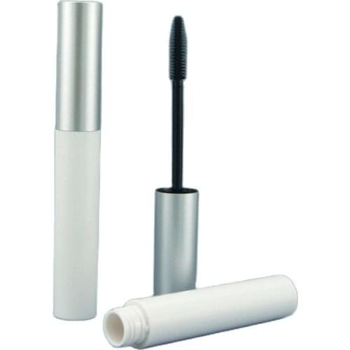 15/25/30/50pcs 6ml Empty Round Mascara Tube White Revitalash Eyelash Cream Bottle Frosted Silver Lid Cosmetic Packing Container