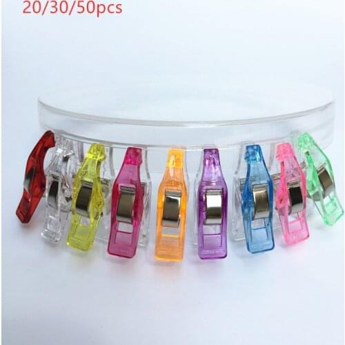 20/30/50pcs Quilting Clip Clothes Clip Quilt DIY Crafts Tool Multicolor Patchwork Edge Clamp Plastic Clips Sewing Accessories