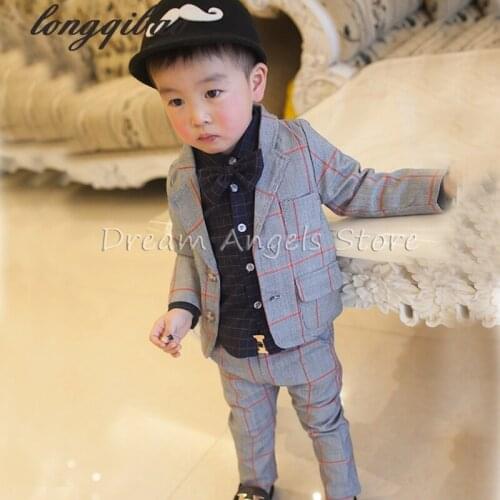 2017 Retro gentleman style custom made suits tailor suit Blazer suits for boy 2 piece (Jacket+Pants)