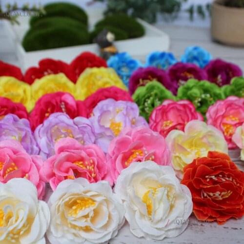 5/20/100 piece lots Artificial Hibiscus Silk flowers Heads for Hair clip DIY Garland wedding table decoration C16
