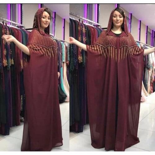 African Sequin Muslim Abaya Dress Women Djelaba Femme Moroccan Kaftan Niqab Cardigan Long Robe Islamic Clothing Dubai Turkey