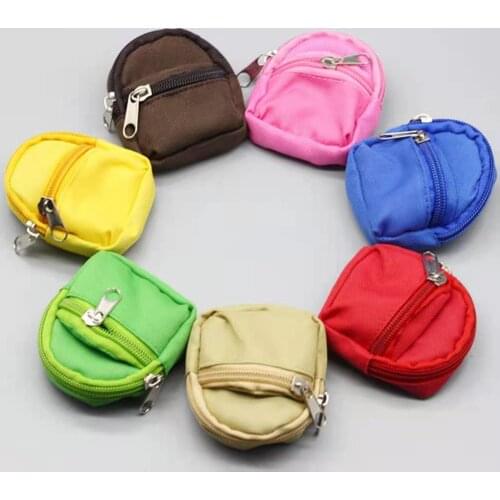 1/6 BJD Accessories Fashion School Backpack Bag For Barbie Dollhouse Purse Knapsack Packsack For Blythe Doll Kids Toy Girl Gift