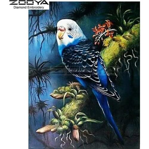 ZOOYA Diamond Embroidery 5D DIY Diamond Painting Animal Parrot Bird Tree Diamond Painting Cross Stitch Rhinestone Mosaic BJ1649